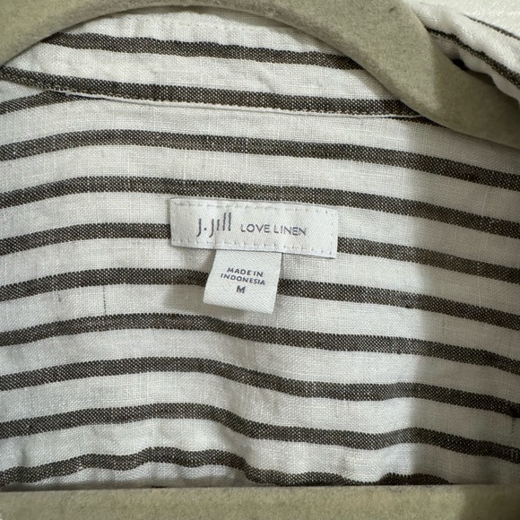 JJill Linen Striped Button-Up Shirt - Picture 2 of 9